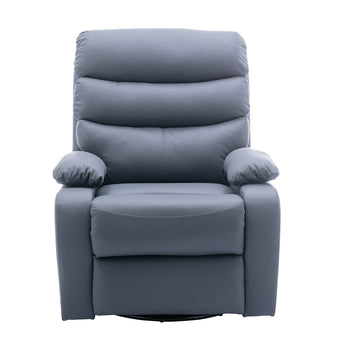 Yingj Faux Leather Upholstered Swivel Recliner